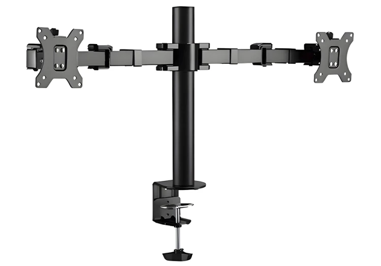 Uchwyt na 2 monitory biurkowy, przekątna 17"-32", standard VESA, waga monitora do 12 kg SolidHand-AM02