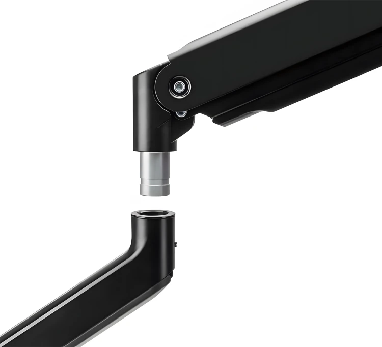 Uchwyt biurkowy na 2 monitory z dwoma portami USB w podstawie, przekątną 17"-32", VESA SolidHand-CS02U