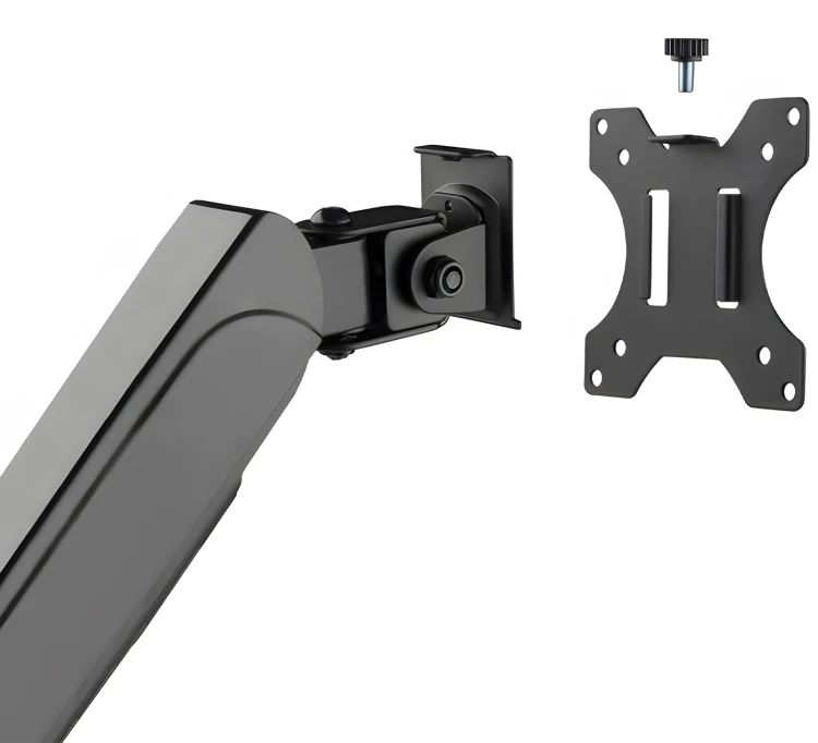 Uchwyt na 3 monitory na biurko, przekątna 17" - 27", standard VESA, waga monitora do 7 kg SolidHand-AS03