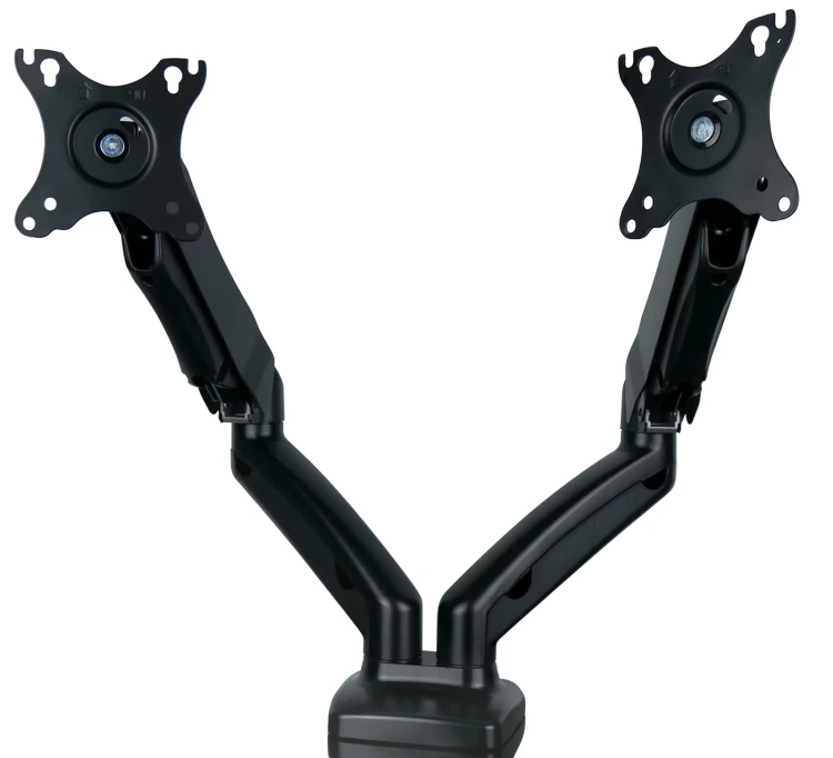 Ramię na 2 monitory do biurka z przekątną 13"-27" ze sprężyną gazową do regulacji, VESA SolidHand-SG02