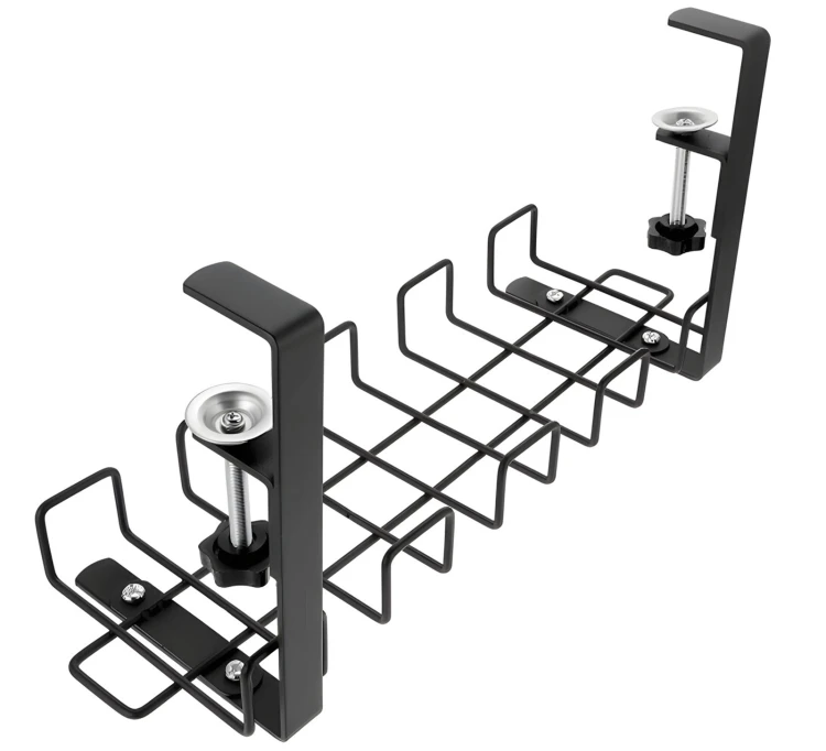 Organizer na kable pod biurko na zacisk, przykręcany, do 9 kg, stalowy HDWR SolidHand-CM01