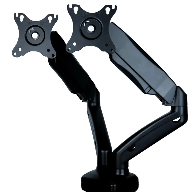 Ramię na 2 monitory do biurka z przekątną 13"-27" ze sprężyną gazową do regulacji, VESA SolidHand-SG02