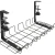 Organizer na kable pod biurko na zacisk, przykręcany, do 9 kg, stalowy HDWR SolidHand-CM01