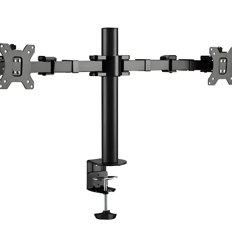Uchwyt na 2 monitory biurkowy, przekątna 17"-32", standard VESA, waga monitora do 12 kg SolidHand-AM02