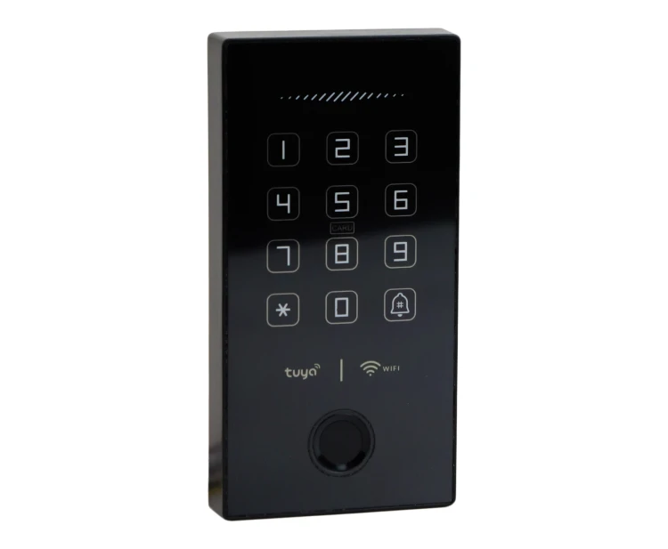 Zamek szyfrowy do drzwi z weryfikacją na PIN, odcisk palca i kartę RFID 13,56 mHz, WIFI, SecureEntry-AC200