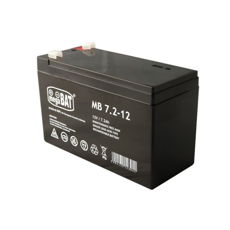 Akumulator bezobsługowy AGM MegaBAT 7,2Ah-12V
