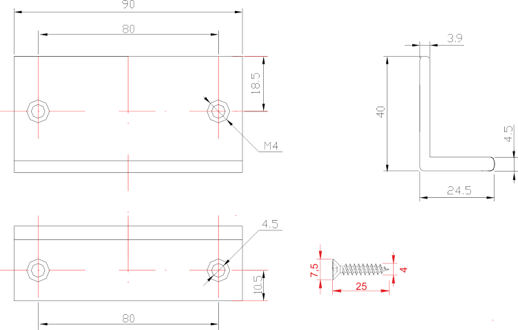 Zwora elektromagnetyczna 70kg EL-140 - wymiary