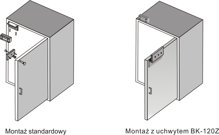 Zwora elektromagnetyczna 70kg EL-140 - montaż