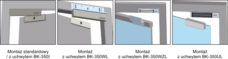 Zwora elektromagnetyczna zewnętrzna 180kg z sygnalizacją EL-350WS - montaz