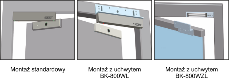 Zwora elektromagnetyczna zewnętrzna 350kg z sygnalizacją EL-800WS