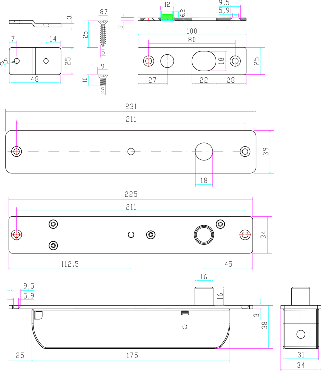 Elektrozamek trzpieniowy EB-1700