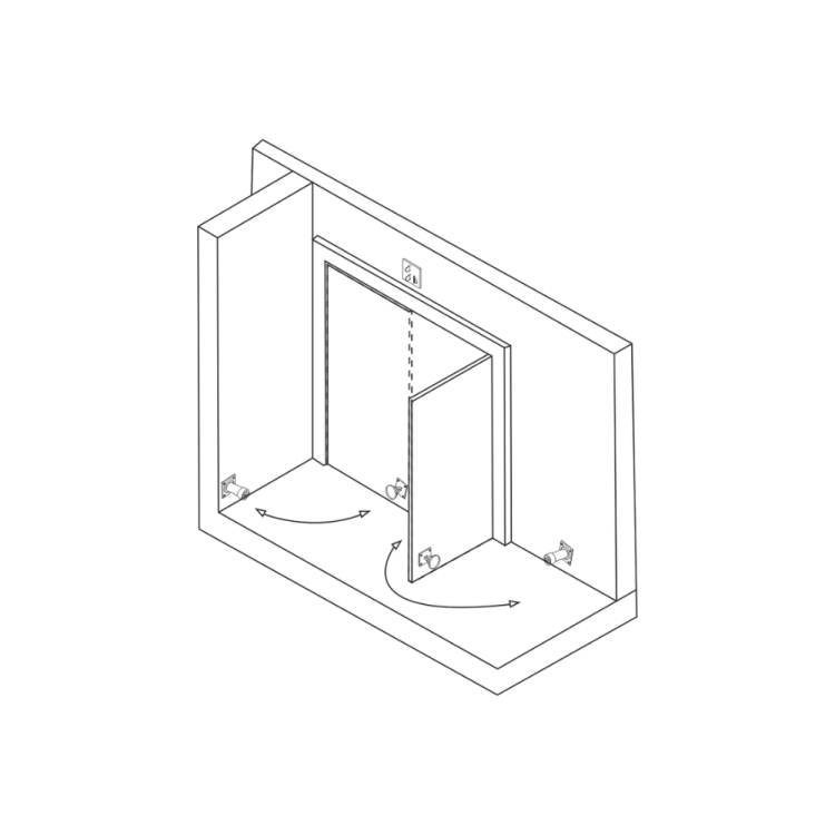 Trzymacz drzwiowy naścienny DH-61