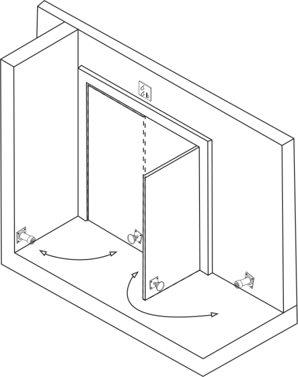 Trzymacz drzwiowy naścienny DH-61