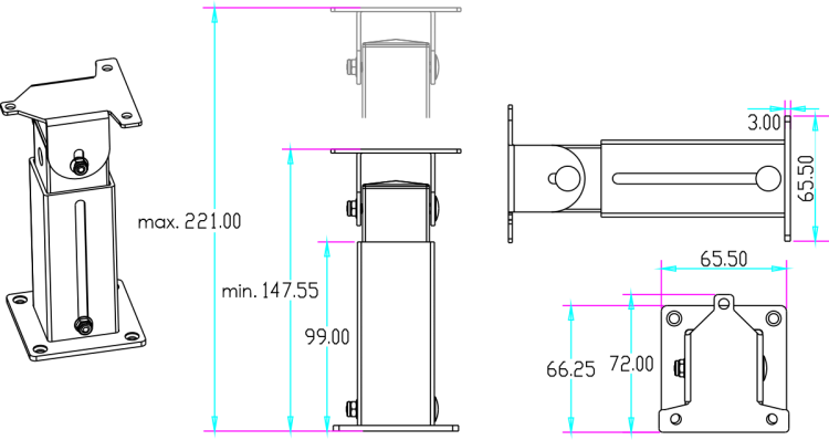 Uchwyt trzymacza drzwiowego BK-DH2
