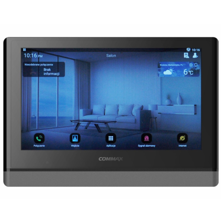 Monitor IP 10" głośnomówiący CIOT-1000YN BLACK