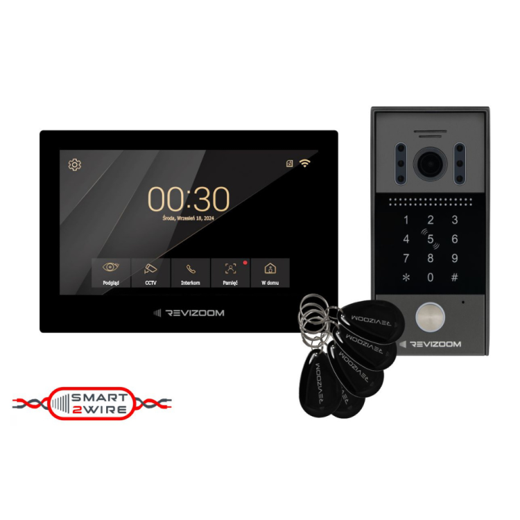 Wideodomofon 7" RM-T273HD BLACK/RC-212HD-CK