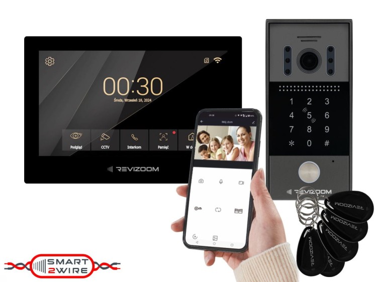 Wideodomofon 7" RM-T273HD BLACK/RC-212HD-CK