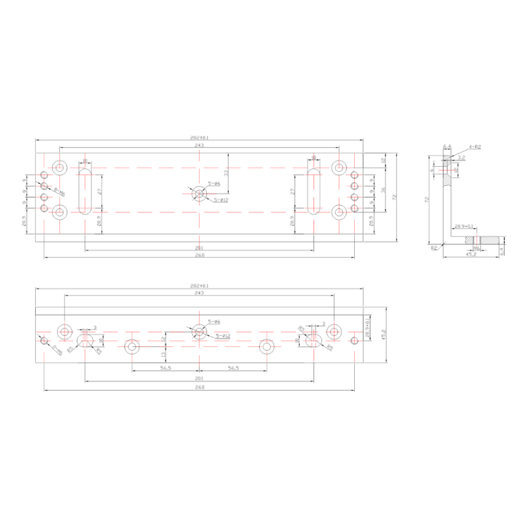 Uchwyt montażowy typu "L" do drzwi otwieranych na zewnątrz BK-1200BL