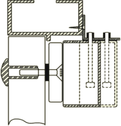 Uchwyt montażowy typu "L" do drzwi otwieranych na zewnątrz BK-1200BL