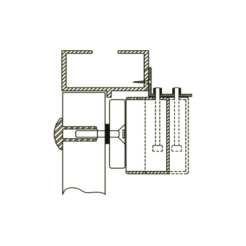 Uchwyt montażowy typu "L" do drzwi otwieranych na zewnątrz BK-1200WL