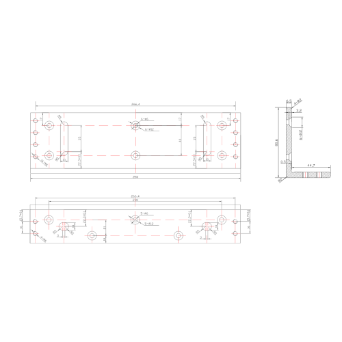 Uchwyt montażowy typu "L" do drzwi otwieranych na zewnątrz BK-1500L2