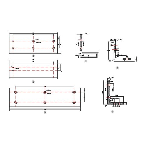 Uchwyt montażowy typu "ZL" do drzwi otwieranych do wewnątrz BK-1500ZL2