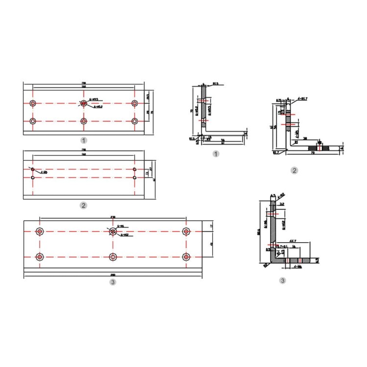 Uchwyt montażowy typu "ZL" do drzwi otwieranych do wewnątrz BK-1500ZL2