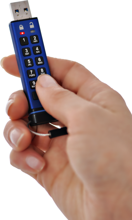 Pendrive iStorage datAshur® PRO USB 8 GB niebieski IS-FL-DA3-256-8 USB 3.2
