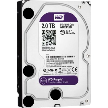 WD20PURX Dysk 3.5" 2TB Western Digital Purple SATA 6Gb/s 64MB cache