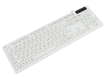 Biała klawiatura mechaniczna przewodowa USB typerCLAW-PC110W