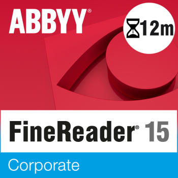 ABBYY FineReader PDF 15 Corporate (pojedynczy użytkownik) licencja OGRANICZONA CZASOWO NA 12 MIESIĘCY