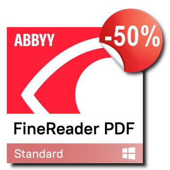 ABBYY FineReader PDF Standard, Licencja dla jednego użytkownika (ESD), ograniczona czasowo, 3 lata, 50% taniej na Black Friday!