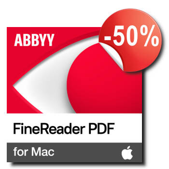 ABBYY FineReader PDF dla komputerów Mac, licencja dla jednego użytkownika (ESD), subskrypcja 1 rok,50% taniej na Black Friday!