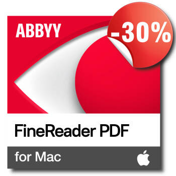 ABBYY FineReader PDF dla komputerów Mac, licencja dla jednego użytkownika (ESD), subskrypcja 1 rok, z rabatem 30%!