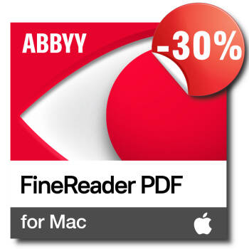 ABBYY FineReader PDF dla komputerów Mac, licencja dla jednego użytkownika (ESD), subskrypcja 1 rok, jesienią 30% taniej!